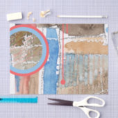 abstracte kunstcollage, gemengde media en waterver tissuepapier (Craft)