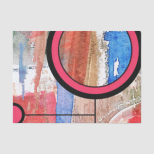 abstracte kunstcollage, gemengde media en waterver tissuepapier