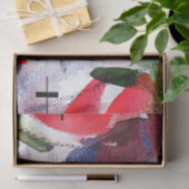 abstracte kunstcollage, gemengde media en waterver tissuepapier (Geschenk)