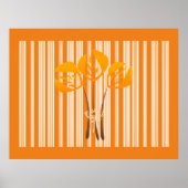 Abstracte kunstdeco-stijl Tulps Bouquet Poster (Voorkant)