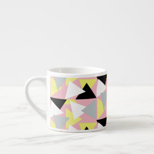 Abstracte kunstdriehoek Pyramide Patroonkoffie Mok