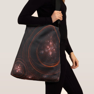 Abstracte kunstdwarsdoorsnede crossbody tas