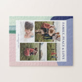 Abstracte kunstfamilie fotocollage legpuzzel (Horizontaal)