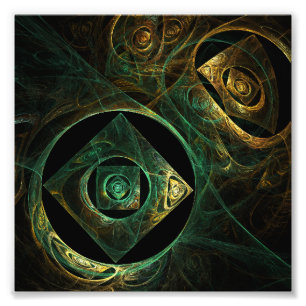Abstracte kunstfoto's van magische trillingen foto afdruk