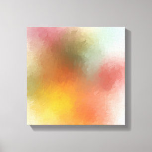 Abstracte kunstgele Paarse roze roze roze Canvas Afdruk