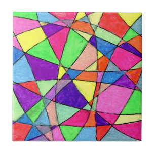 Abstracte kunstkeramische tapijten tegeltje