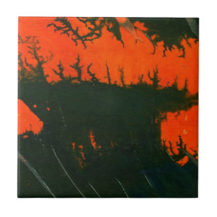 Abstracte kunstkeramische tapijten tegeltje