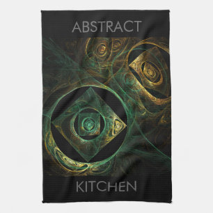 Abstracte kunstkeukenhanddoeken met magische trill theedoek