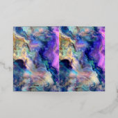 Abstracte kunstkleuren Gevouwen Folie Holiday Kaar Folie Feestdagenkaart (Buiten Laag)