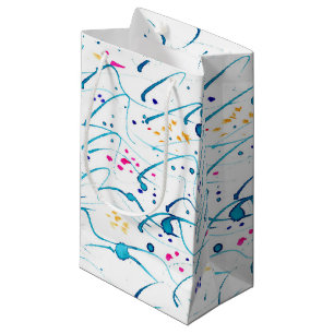 Abstracte kunstkleurige tropische ondiepe golven v klein cadeauzakje