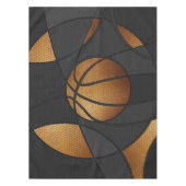 Abstracte kunstkunst Bronze Basketball Tafelkleed (Voorkant)