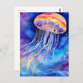 Abstracte kunstkwal briefkaart (Voorkant / Achterkant)