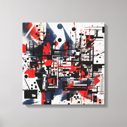 Abstracte kunstlijst canvas afdruk (Voorkant)