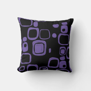 Abstracte kunstloods voor zwart, Paars, Violet Ret Kussen