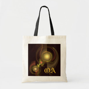 Abstracte kunstmonogram voor intieme verbinding tote bag