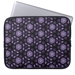 Abstracte kunstogen en een patroon van diamantwate laptop sleeve