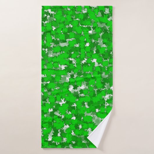 Abstracte kunstontwerp Groene vulling Badhanddoek (Badhanddoek)