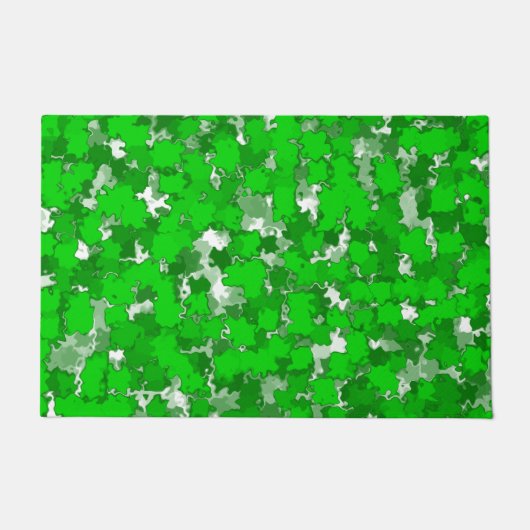 Abstracte kunstontwerp Groene vulling Deurmat (Voorkant)