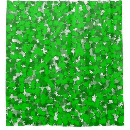 Abstracte kunstontwerp Groene vulling Douchegordijn (Voorkant)