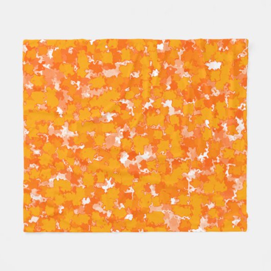 Abstracte kunstontwerp Oranje vulling Fleece Deken (Voorkant (Horizontaal))