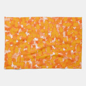 Abstracte kunstontwerp Oranje vulling Theedoek (Horizontaal)