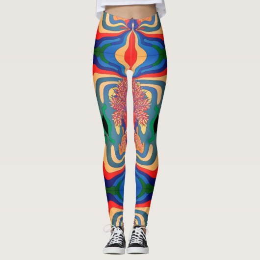 Abstracte kunstpatroon all-over-print Leggings (Voorkant)
