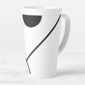 Abstracte Kunstpenseelstreken Latte Mok (Rechterhoek)
