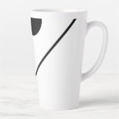 Abstracte Kunstpenseelstreken Latte Mok (Rechts)
