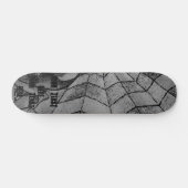 abstracte kunstretro voor zwart - witchevron cobwe skateboard (Horizontaal)