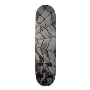 abstracte kunstretro voor zwart - witchevron cobwe skateboard