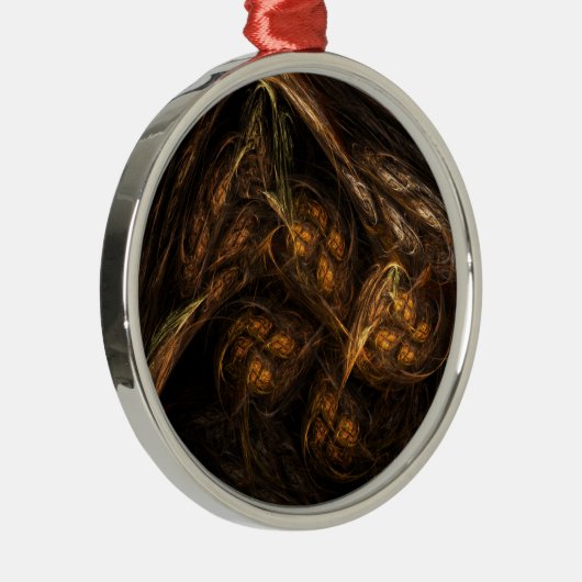 Abstracte kunstronde voor moeder aarde metalen ornament (Rechts)