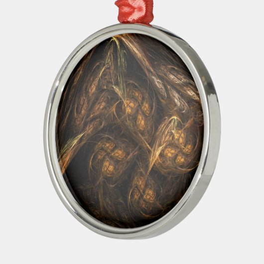 Abstracte kunstronde voor moeder aarde metalen ornament (Links)