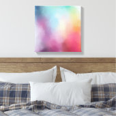 Abstracte kunstroze rood-blauw Paars groen Canvas Afdruk (Insitu (Slaapkamer))