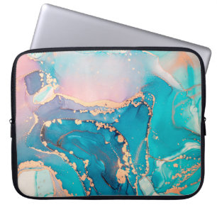 Abstracte kunstschilderachtergrond in alcohol laptop sleeve