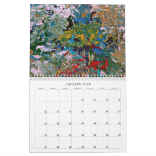 Abstracte kunstschilderskalender voor 2025 kalender