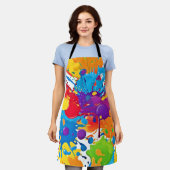 Abstracte Kunstspat Schort (Gedragen)