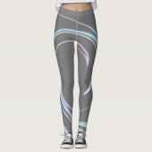 Abstracte kunststeengrijze witte minimalisatie leggings (Voorkant)