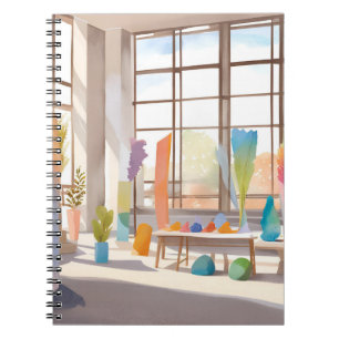 Abstracte Kunststudio Helder luchtig aquarel Notitieboek