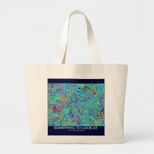 Abstracte kunsttas grote tote bag