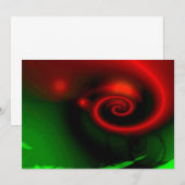 Abstracte kunstuitnodigingen - Abstracte golven Kaart (Voorkant / Achterkant)