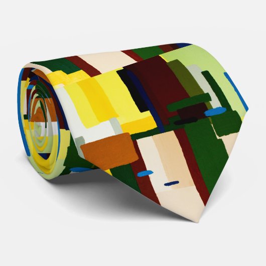 Abstracte kunstwerk stropdas (Opgerold)