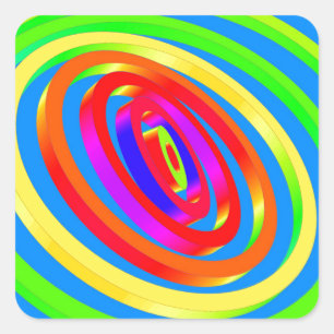 Abstracte kunstwerk vierkante sticker