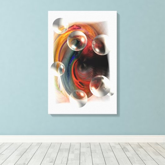 abstracte kunstwerken serdar hizli canvas afdruk (Insitu (Houten vloer))