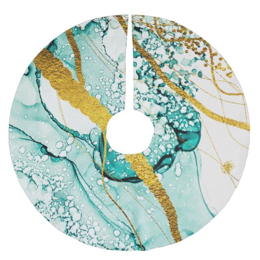 Abstracte kunstwolken: doorschijnende inkt kerstboom rok (Voorkant)