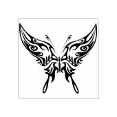 abstracte kunstzegel op basis van stamhout vlinder 	rubberstempel (Afrduk)