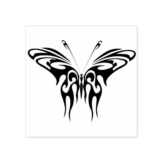 abstracte kunstzegel op basis van stamhout vlinder rubberstempel (Afrduk)