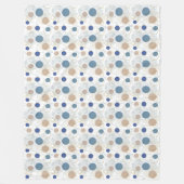 Abstracte Kustcirkels in Strandkleuren Fleece Deken (Voorkant)