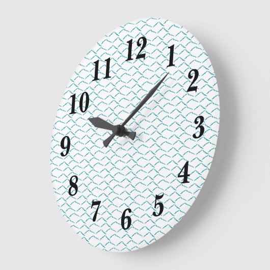 Abstracte Kustgolf Patroon Grote klok (Hoek)