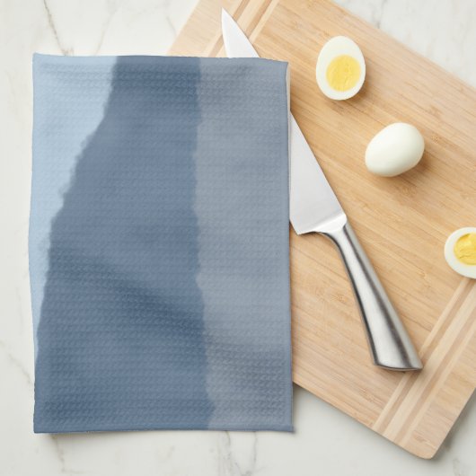 Abstracte kustschaduwen van Blue Kitchen Towel Theedoek (Quarter Fold)