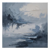 Abstracte Kustsereniteit – Textured Ocean & Sky i Perfect Poster (Voorkant)